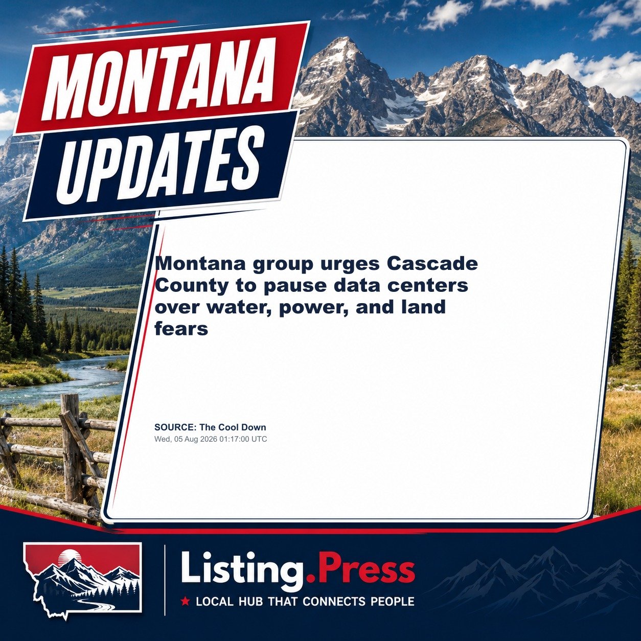 Montana group urges Cascade County to pause data centers over water, power, and land fears