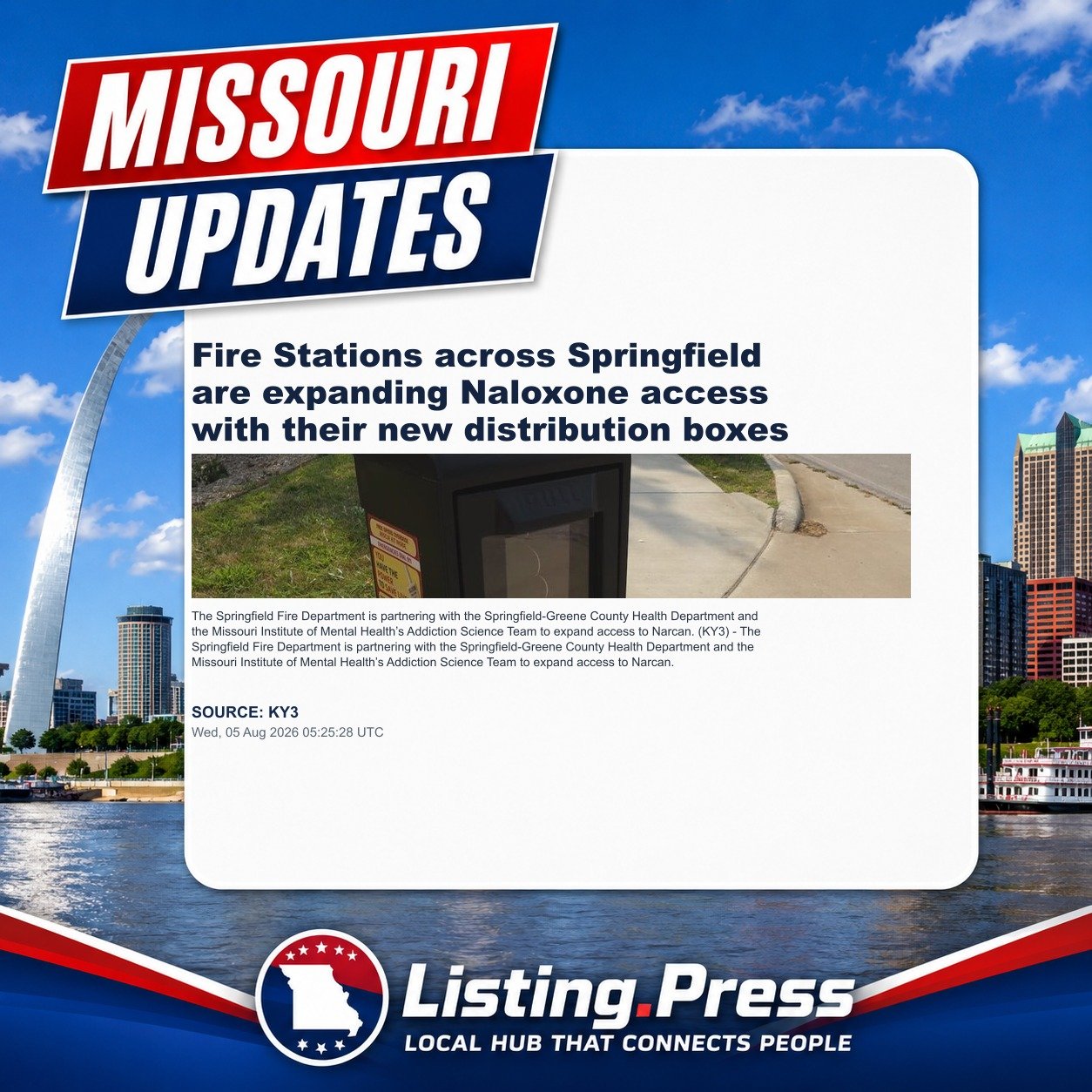Fire Stations across Springfield are expanding Naloxone access with their new distribution boxes