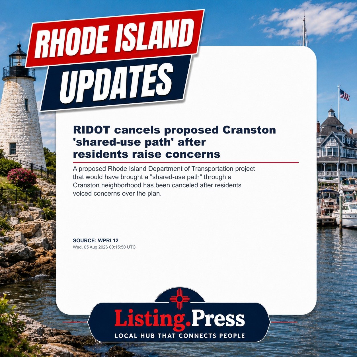 RIDOT cancels proposed Cranston 'shared-use path' after residents raise concerns