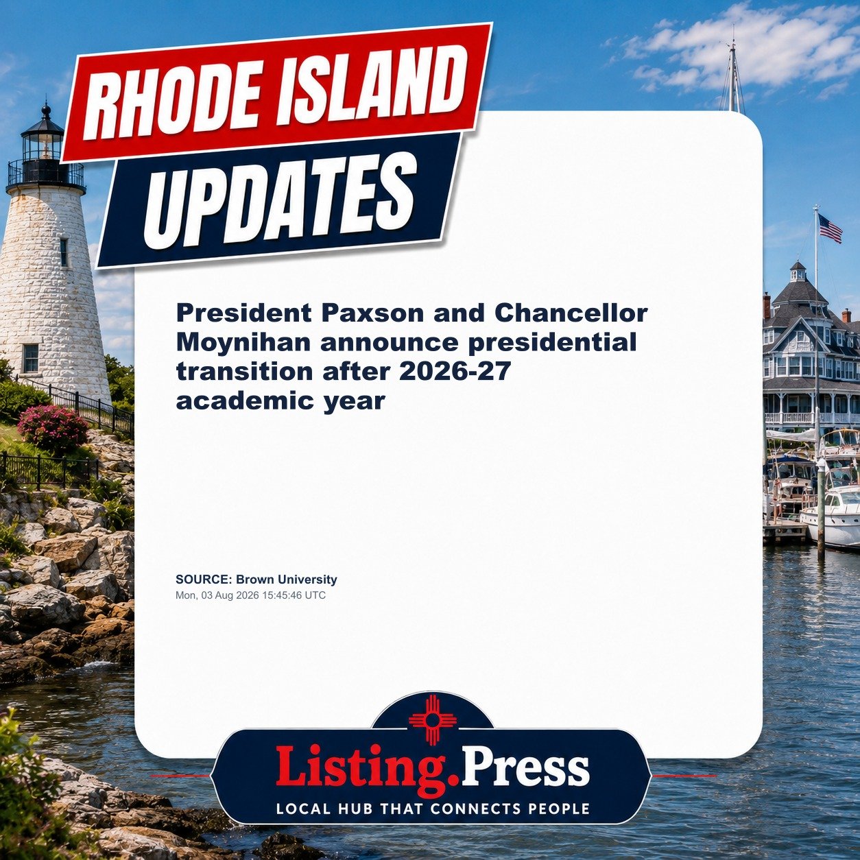 President Paxson and Chancellor Moynihan announce presidential transition after 2026-27 academic year