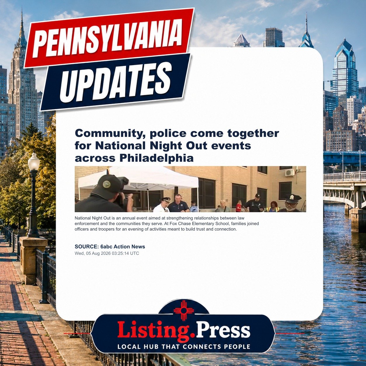 Community, police come together for National Night Out events across Philadelphia