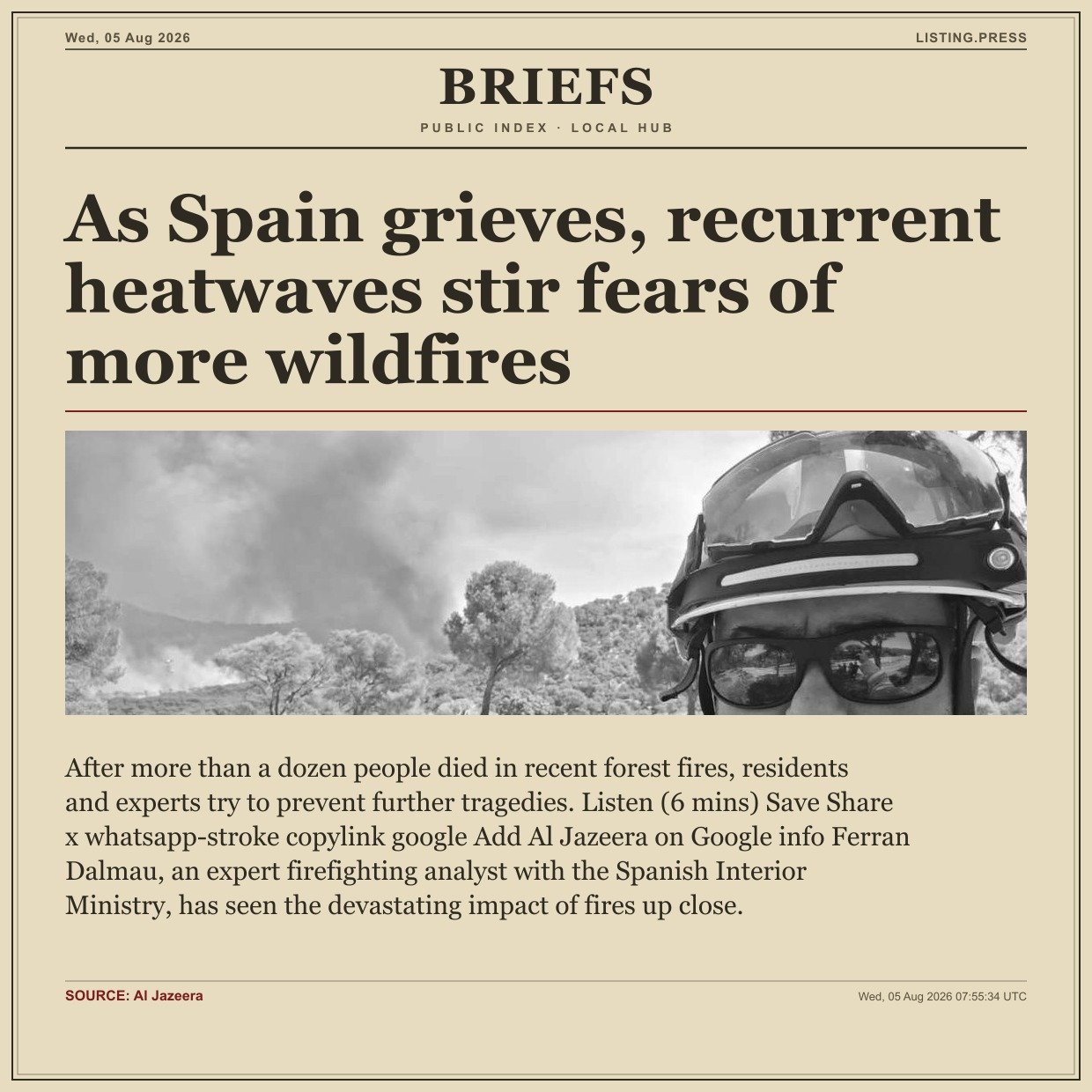 As Spain grieves, recurrent heatwaves stir fears of more wildfires
