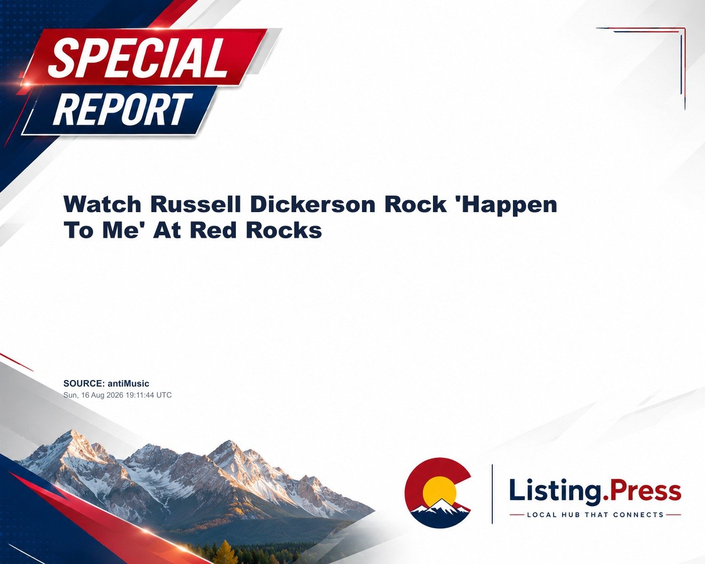 Watch Russell Dickerson Rock 'Happen To Me' At Red Rocks