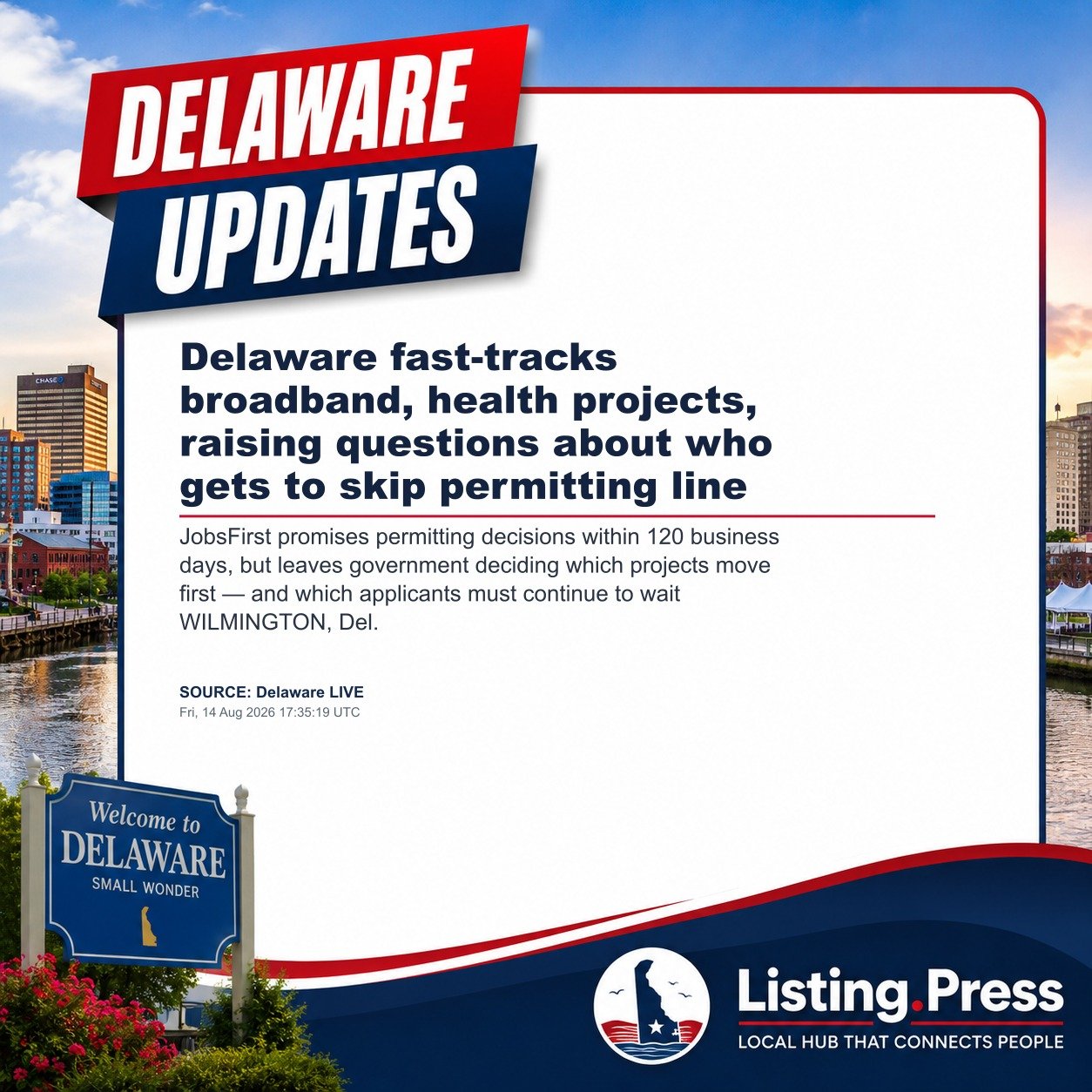 Delaware fast-tracks broadband, health projects, raising questions about who gets to skip permitting line