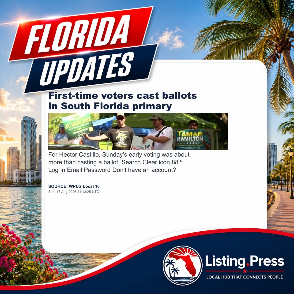 First-time voters cast ballots in South Florida primary
