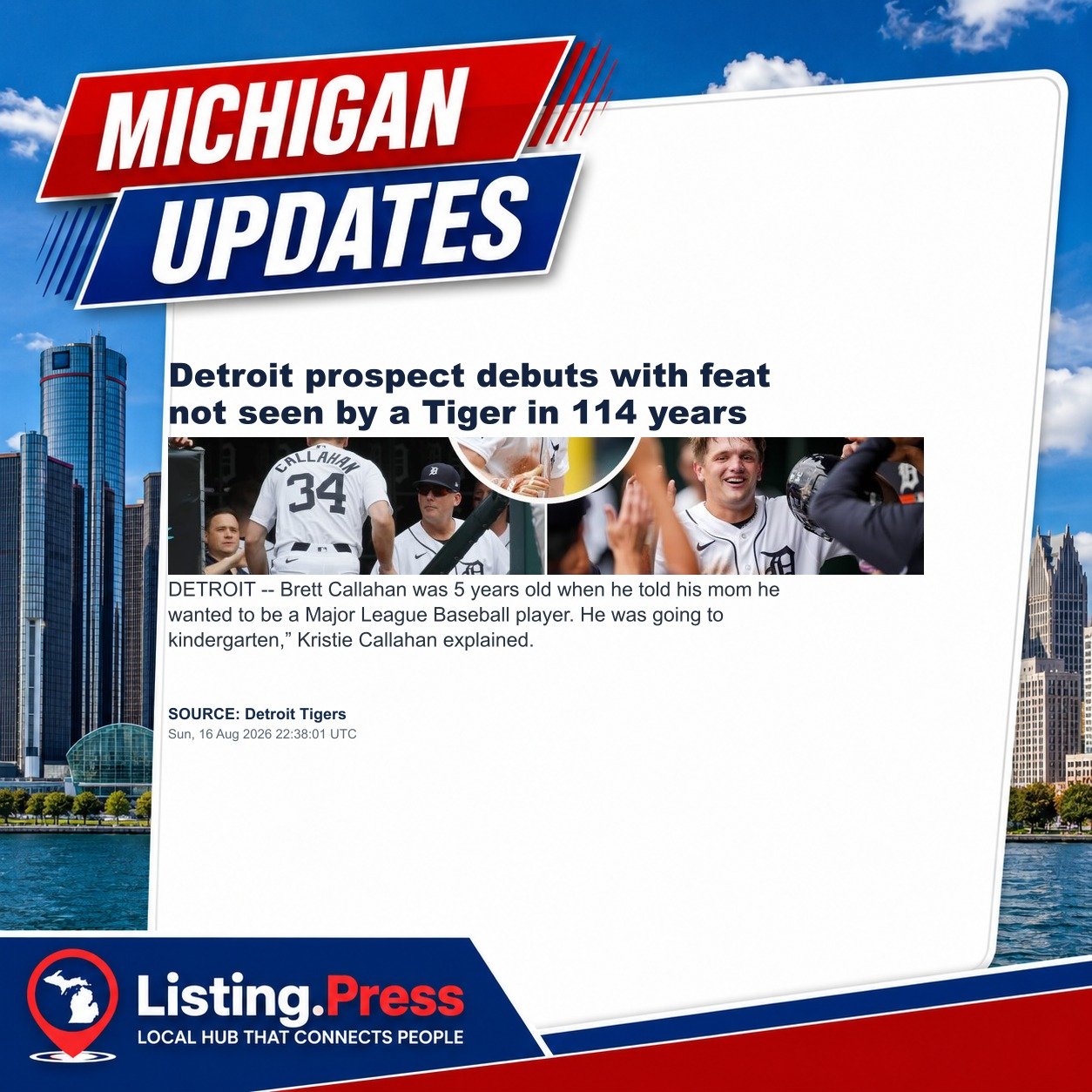 Detroit prospect debuts with feat not seen by a Tiger in 114 years