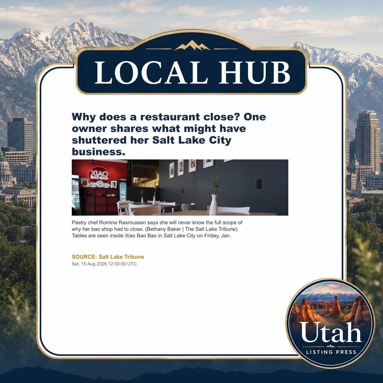 Why does a restaurant close? One owner shares what might have shuttered her Salt Lake City business.
