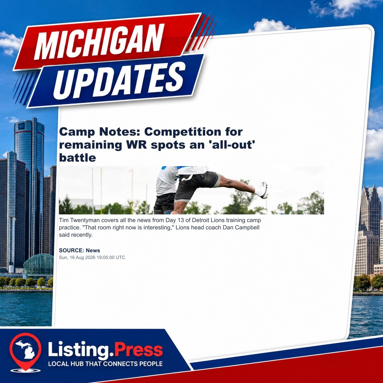 Camp Notes: Competition for remaining WR spots an 'all-out' battle