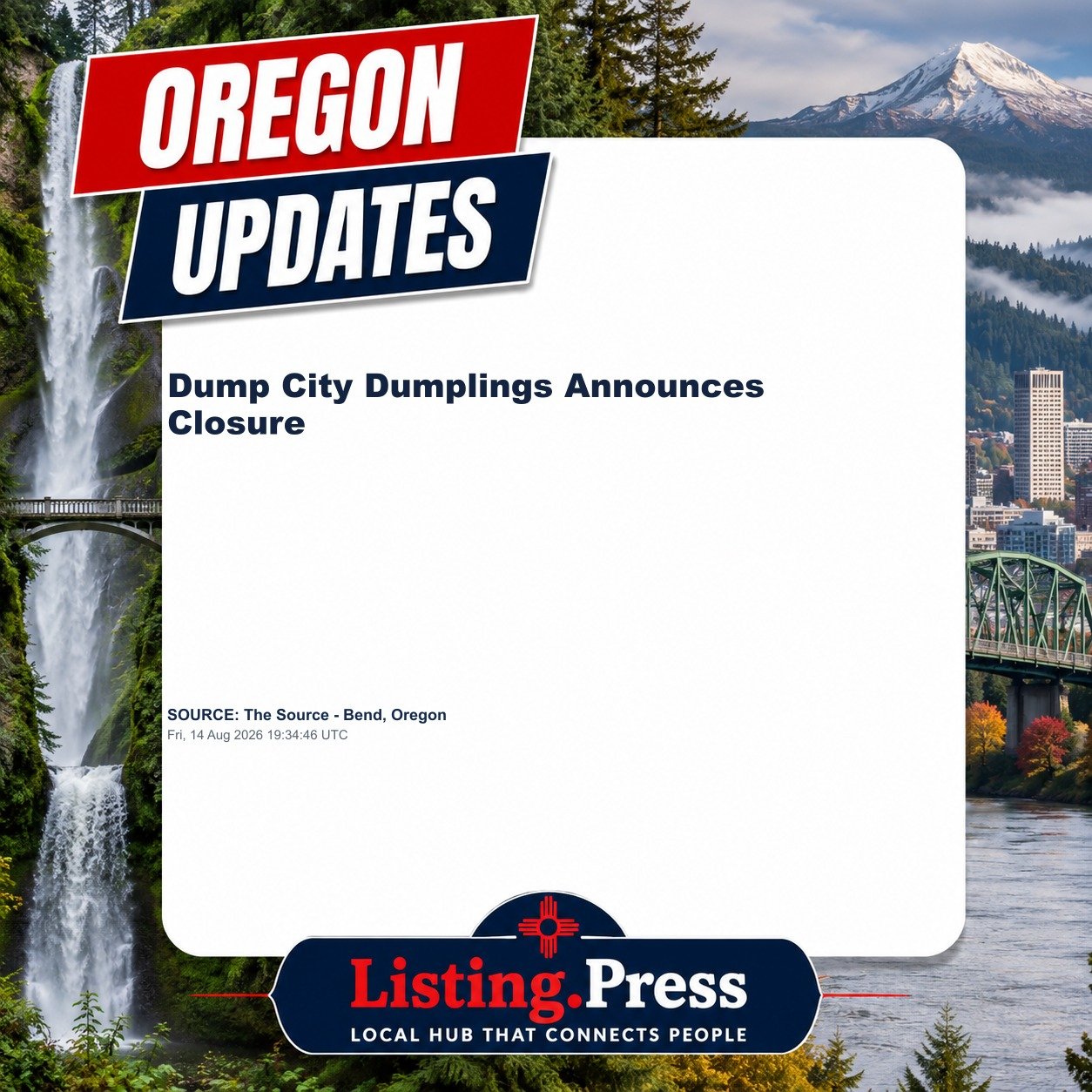 Dump City Dumplings Announces Closure