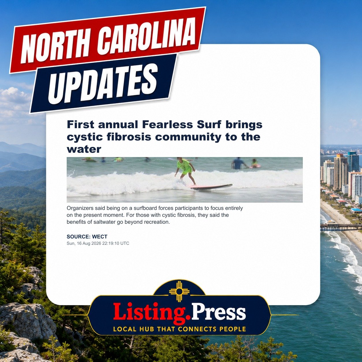 First annual Fearless Surf brings cystic fibrosis community to the water