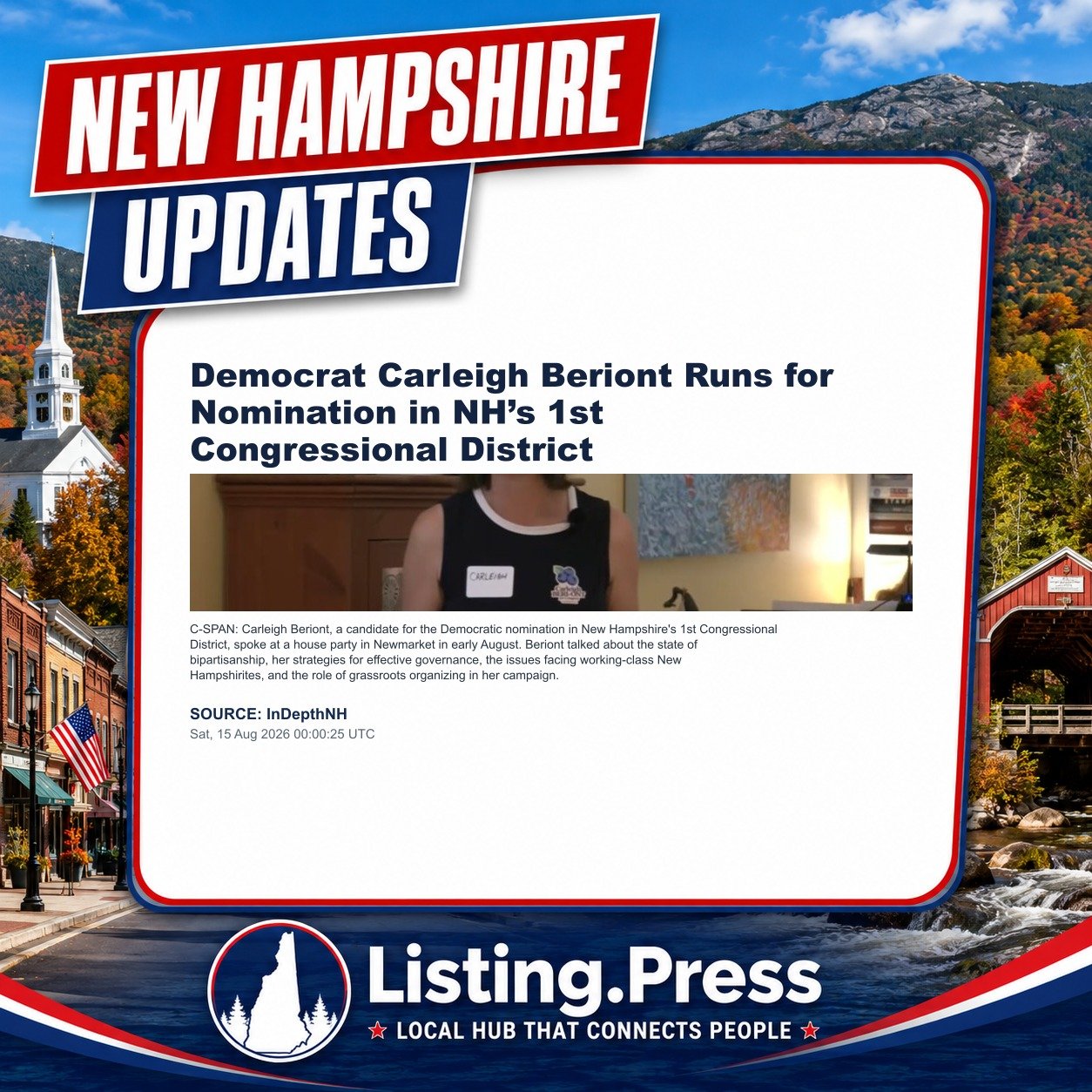 Democrat Carleigh Beriont Runs for Nomination in NH’s 1st Congressional District