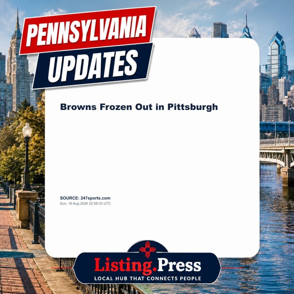 Browns Frozen Out in Pittsburgh