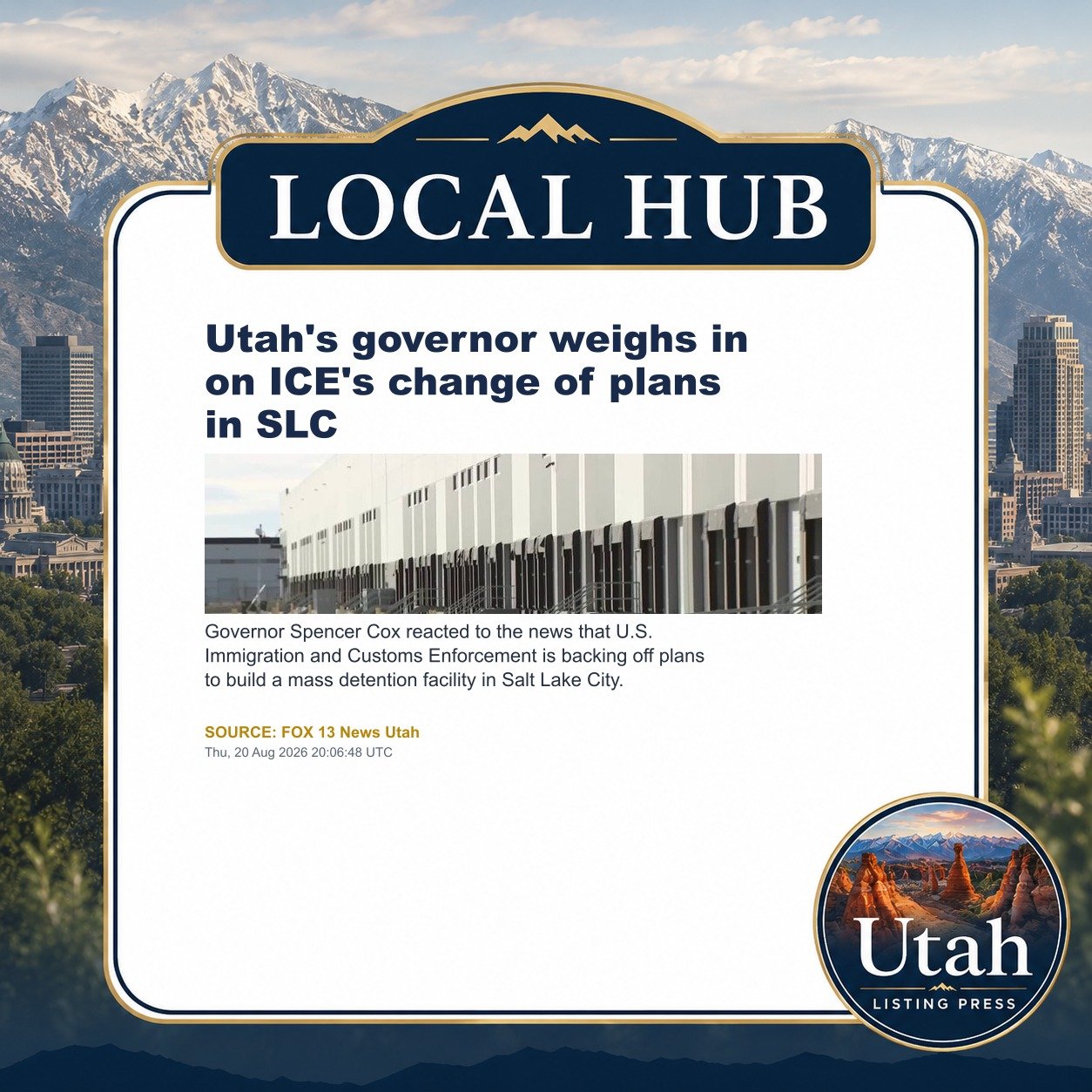 Utah's governor weighs in on ICE's change of plans in SLC