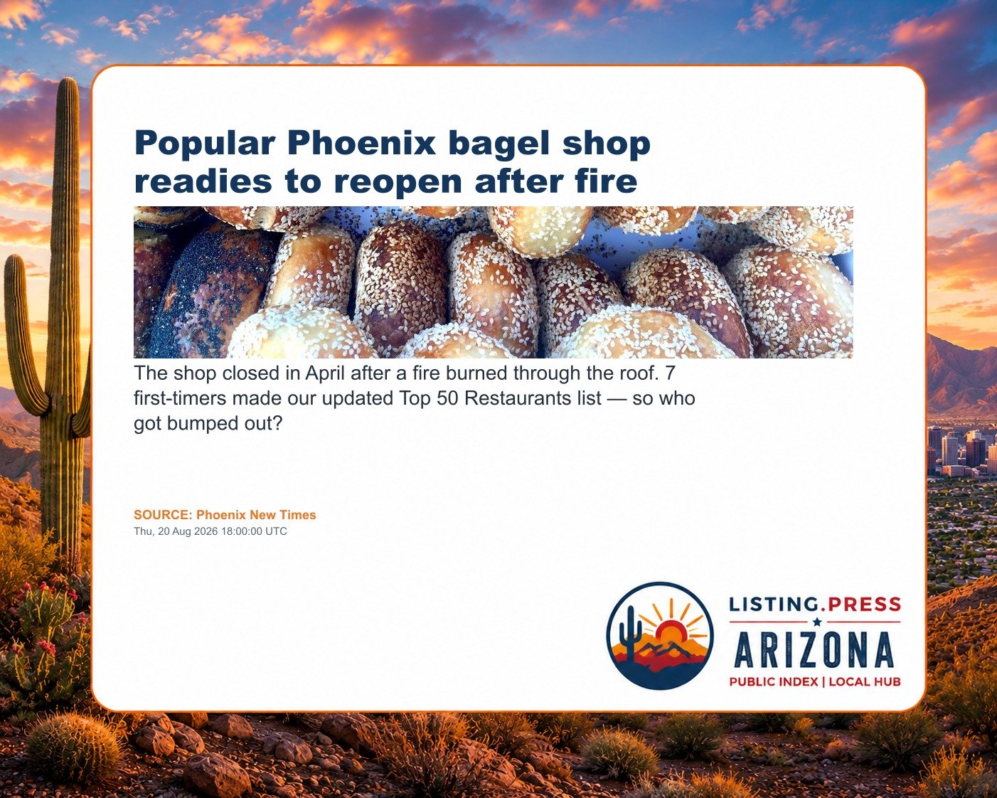 Popular Phoenix bagel shop readies to reopen after fire
