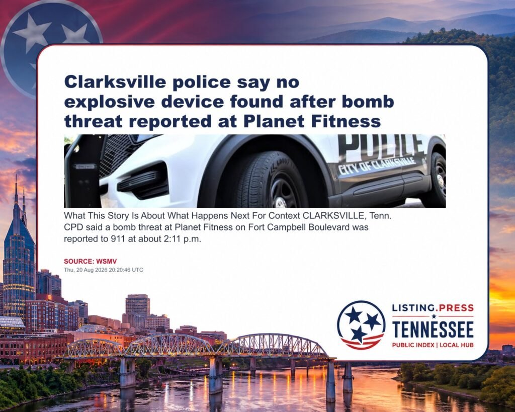 Clarksville police say no explosive device found after bomb threat reported at Planet Fitness