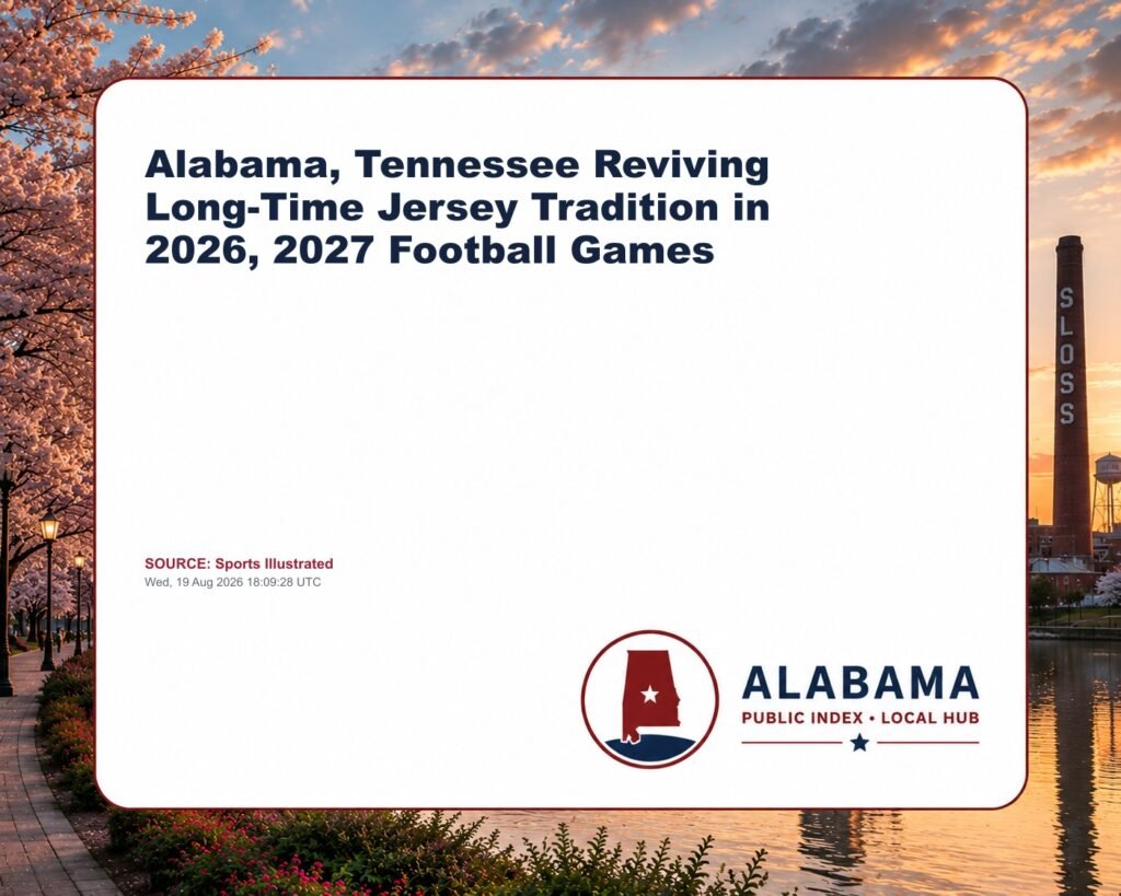 Alabama, Tennessee Reviving Long-Time Jersey Tradition in 2026, 2027 Football Games