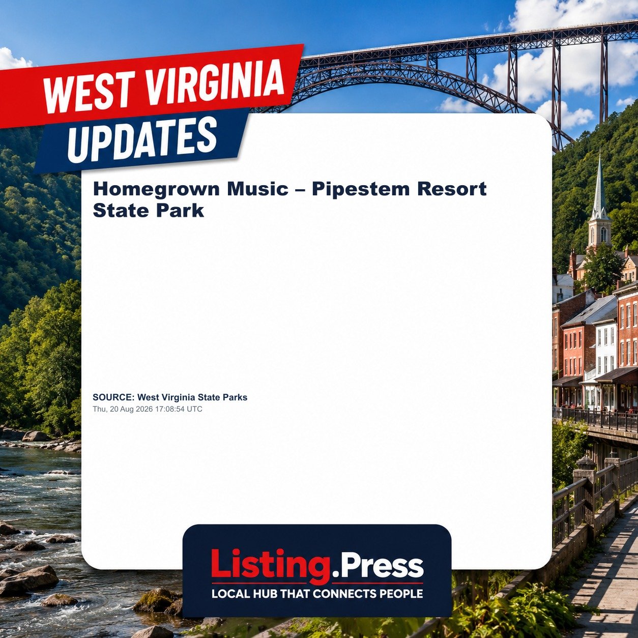 Homegrown Music – Pipestem Resort State Park