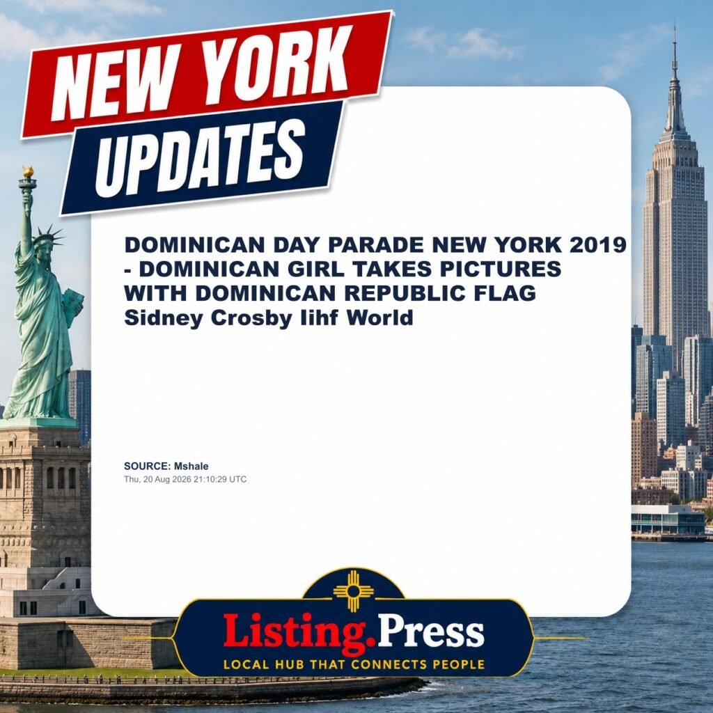 DOMINICAN DAY PARADE NEW YORK 2019 – DOMINICAN GIRL TAKES PICTURES WITH DOMINICAN REPUBLIC FLAG Sidney Crosby Iihf World