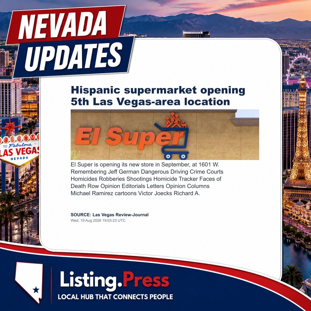 Hispanic supermarket opening 5th Las Vegas-area location