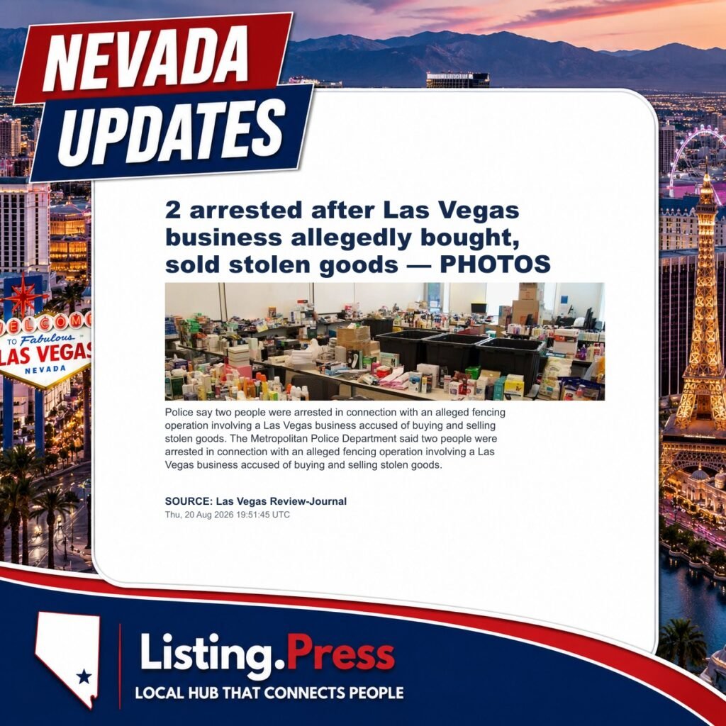 2 arrested after Las Vegas business allegedly bought, sold stolen goods — PHOTOS