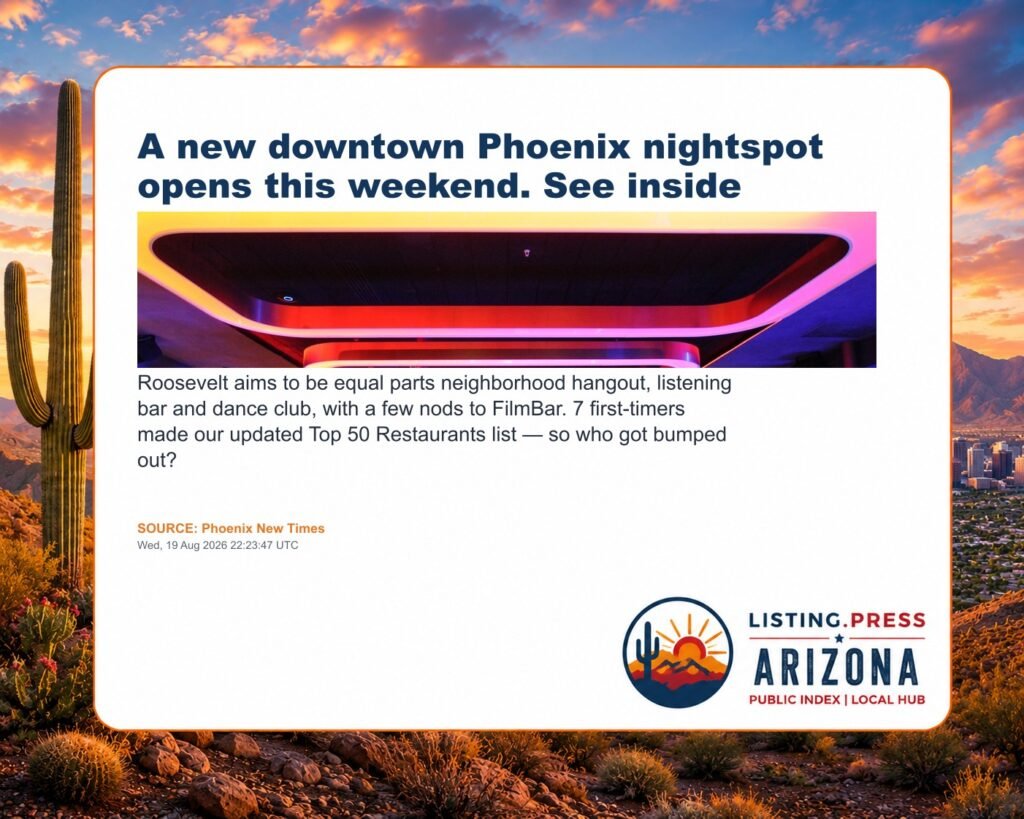 A new downtown Phoenix nightspot opens this weekend. See inside