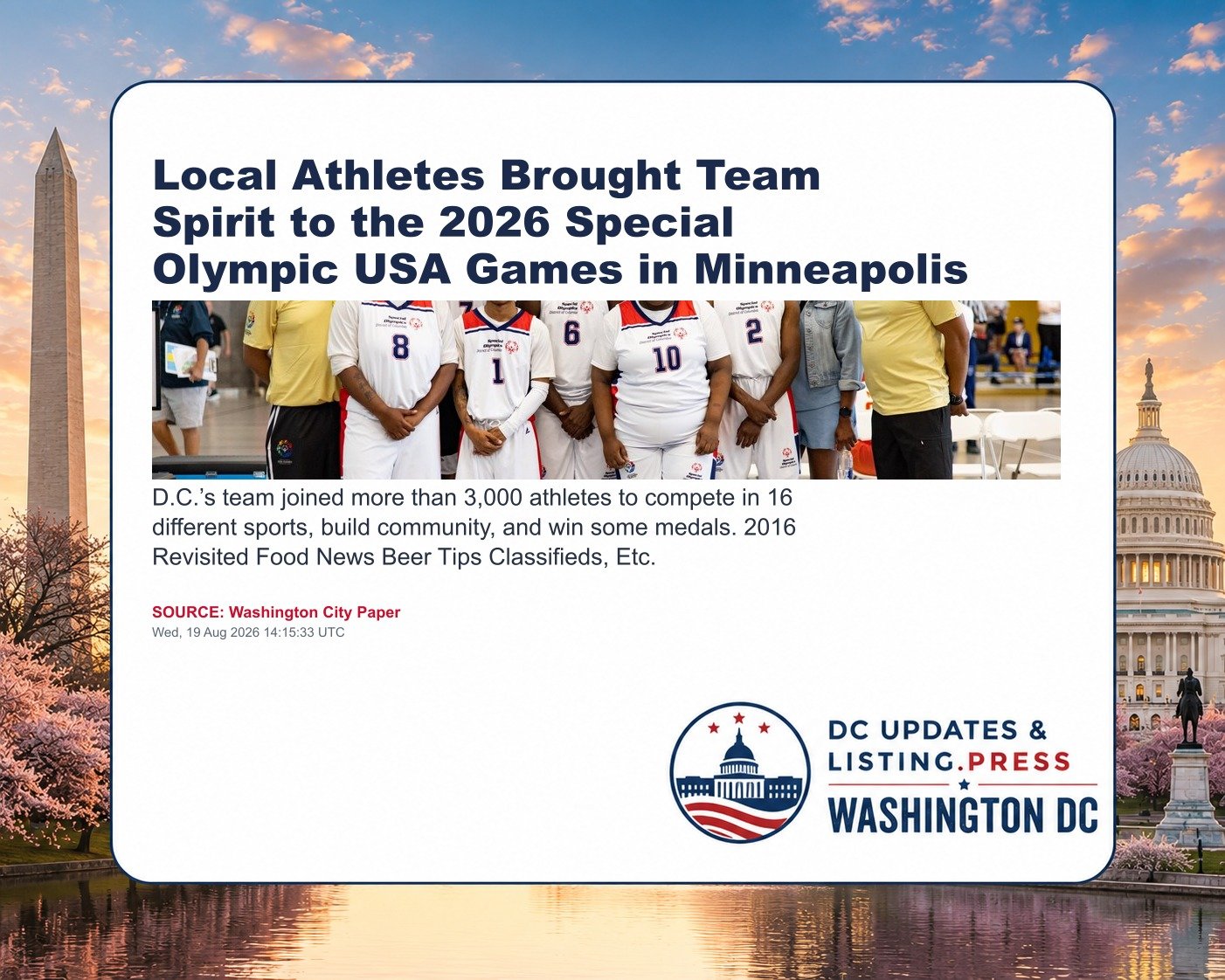 Local Athletes Brought Team Spirit to the 2026 Special Olympic USA Games in Minneapolis