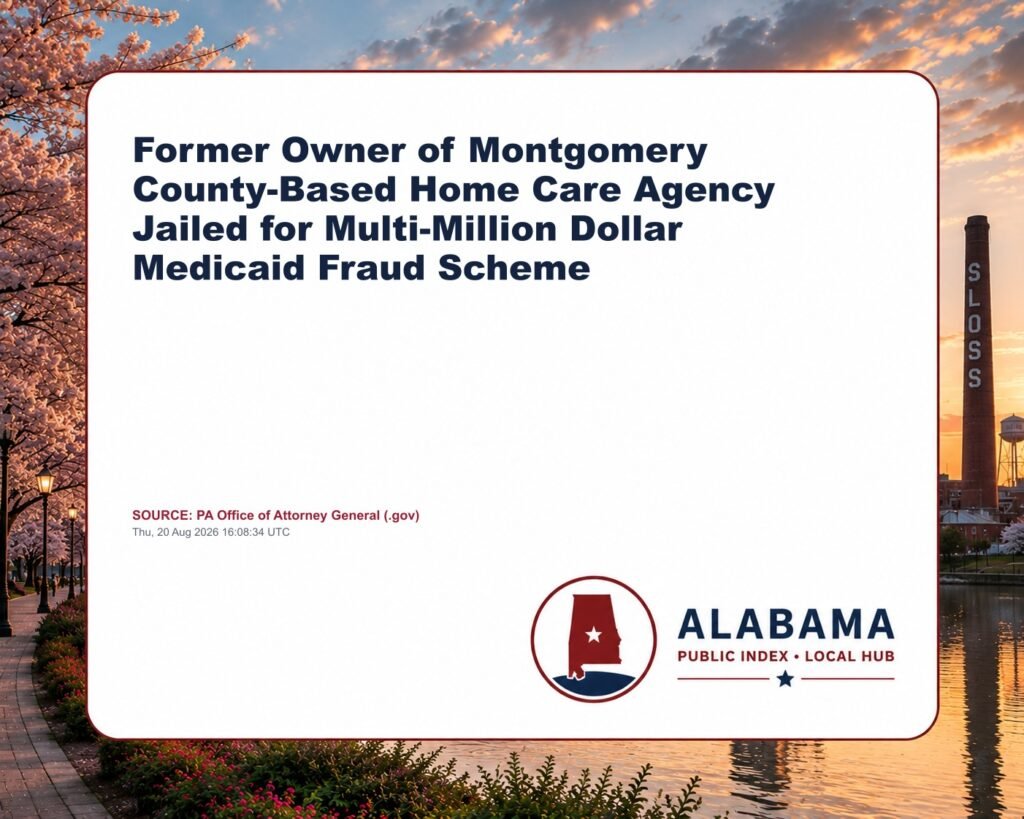 Former Owner of Montgomery County-Based Home Care Agency Jailed for Multi-Million Dollar Medicaid Fraud Scheme