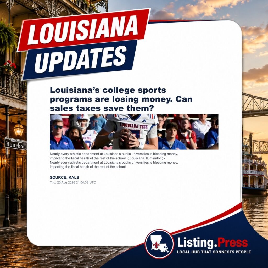 Louisiana’s college sports programs are losing money. Can sales taxes save them?