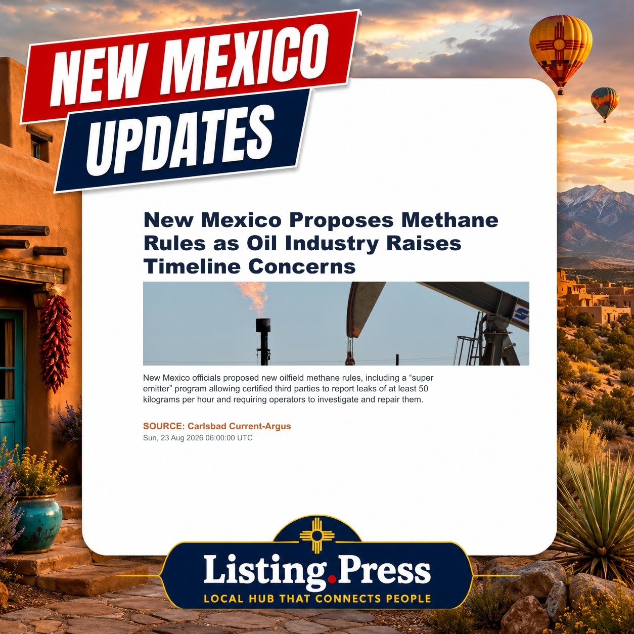 New Mexico Proposes Methane Rules as Oil Industry Raises Timeline Concerns