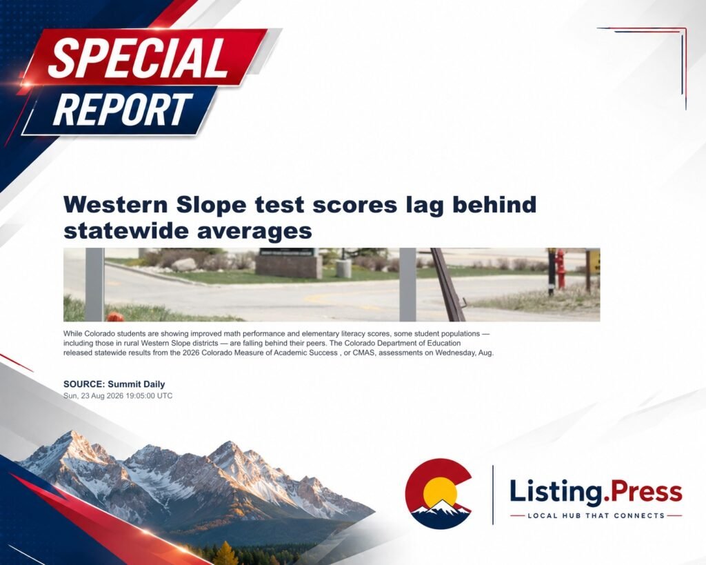 Western Slope test scores lag behind statewide averages