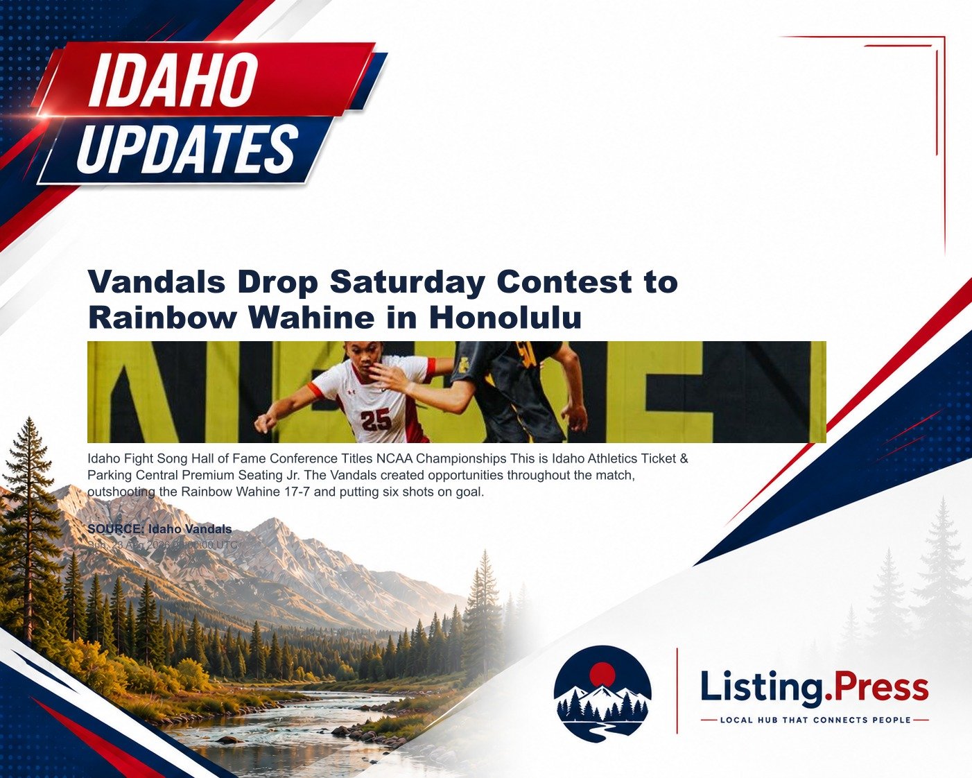 Vandals Drop Saturday Contest to Rainbow Wahine in Honolulu