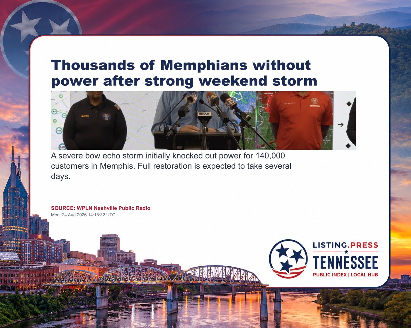 Thousands of Memphians without power after strong weekend storm