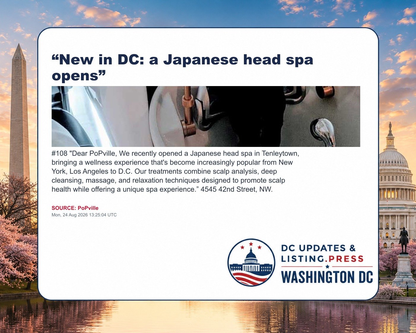 “New in DC: a Japanese head spa opens”