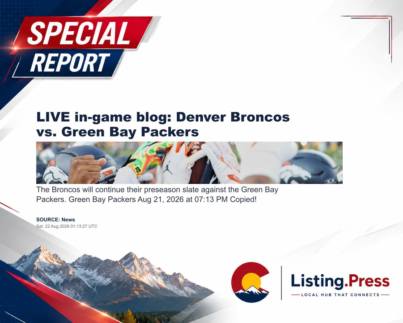 LIVE in-game blog: Denver Broncos vs. Green Bay Packers