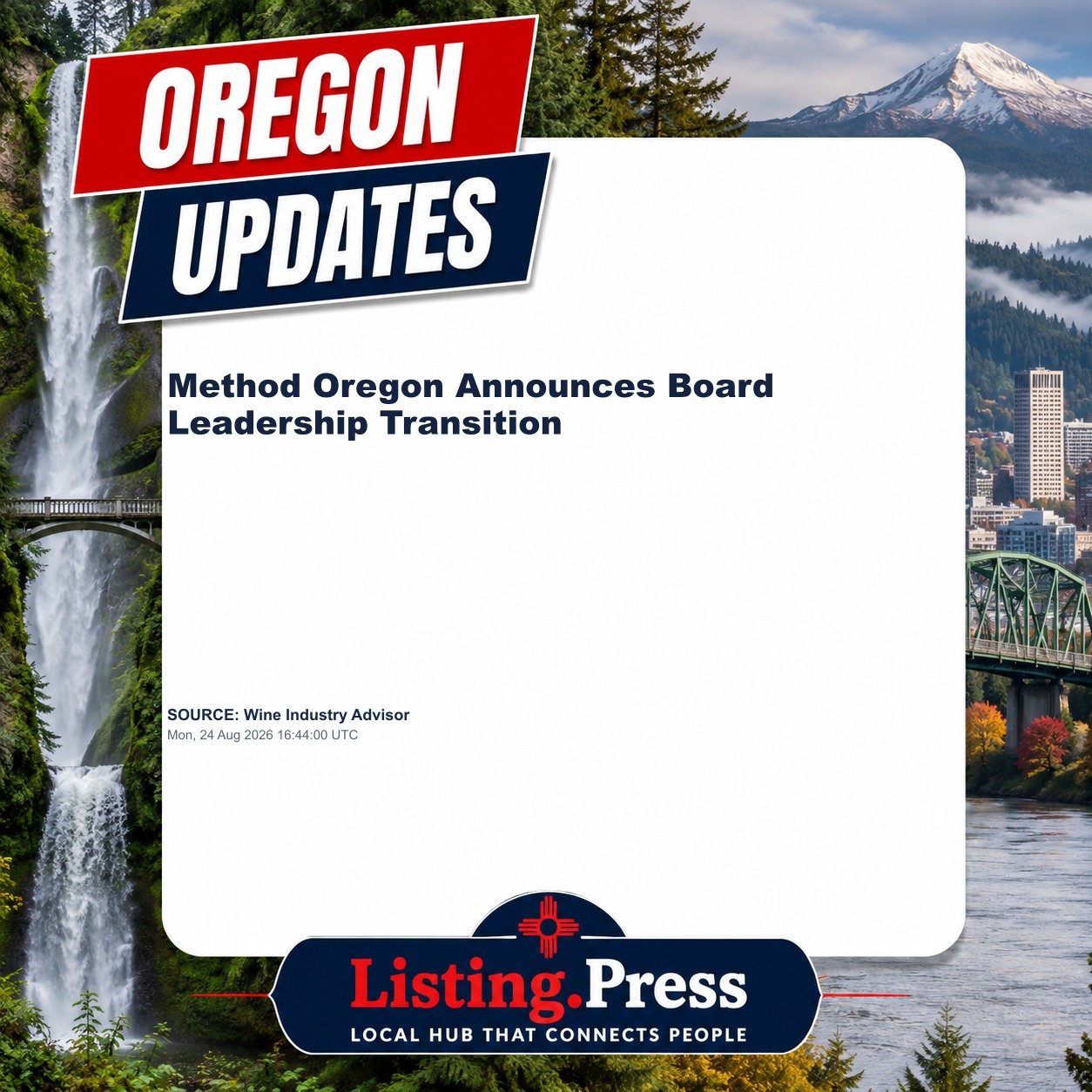 Method Oregon Announces Board Leadership Transition