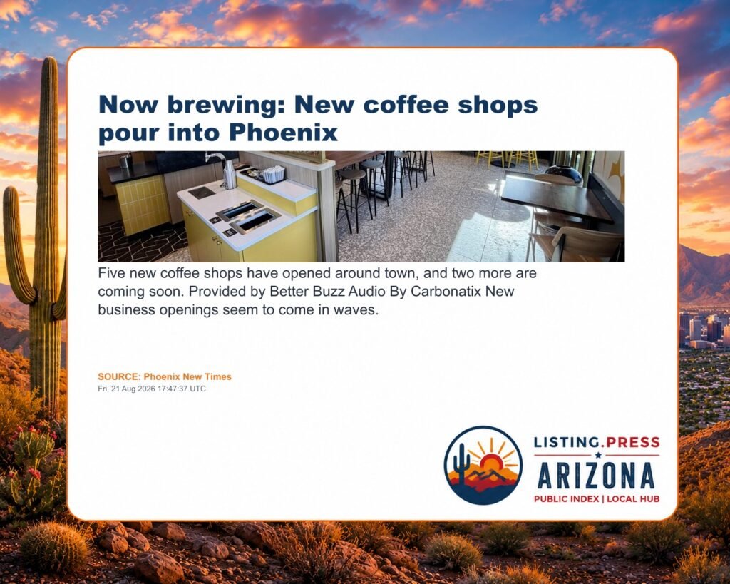 Now brewing: New coffee shops pour into Phoenix