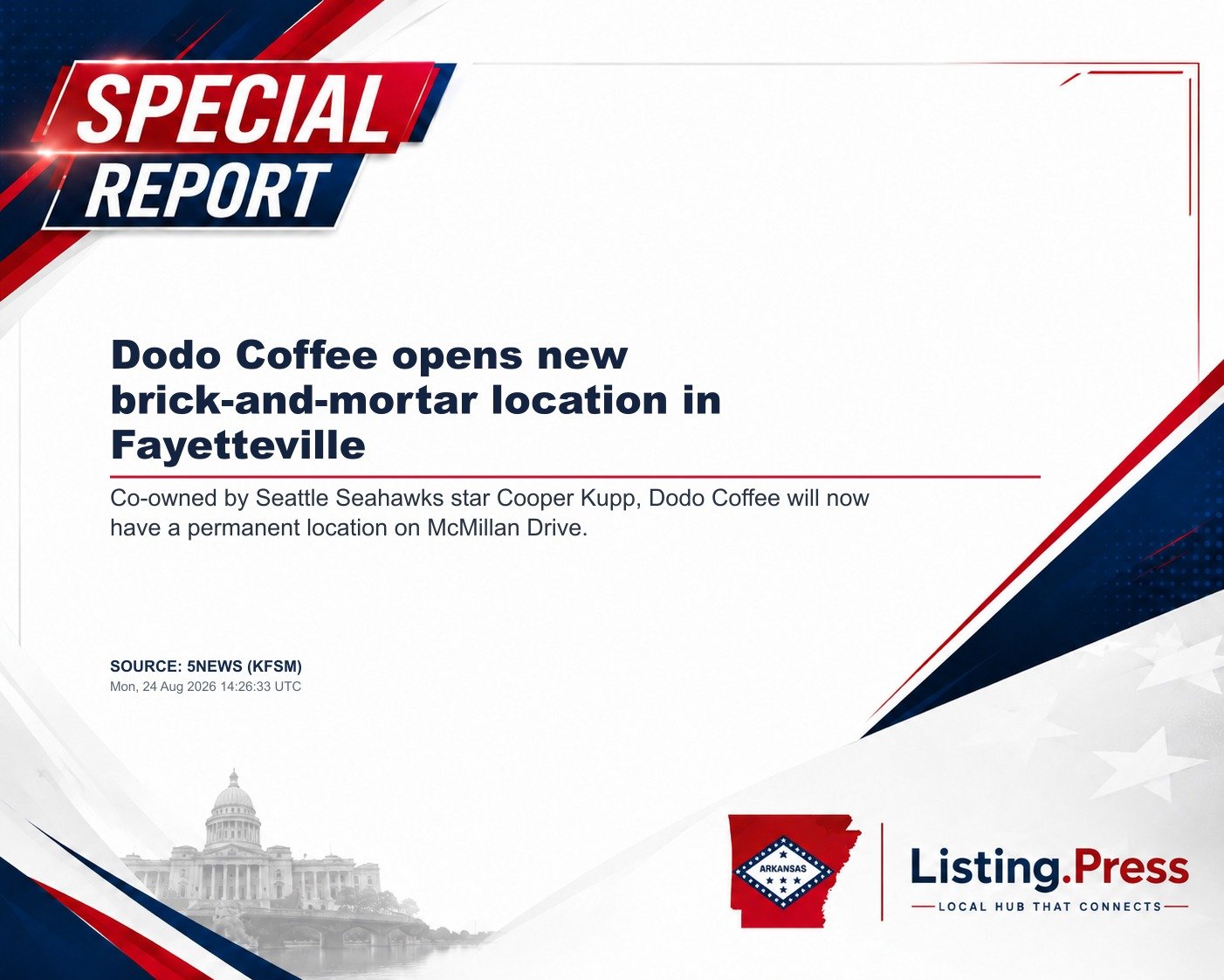 Dodo Coffee opens new brick-and-mortar location in Fayetteville