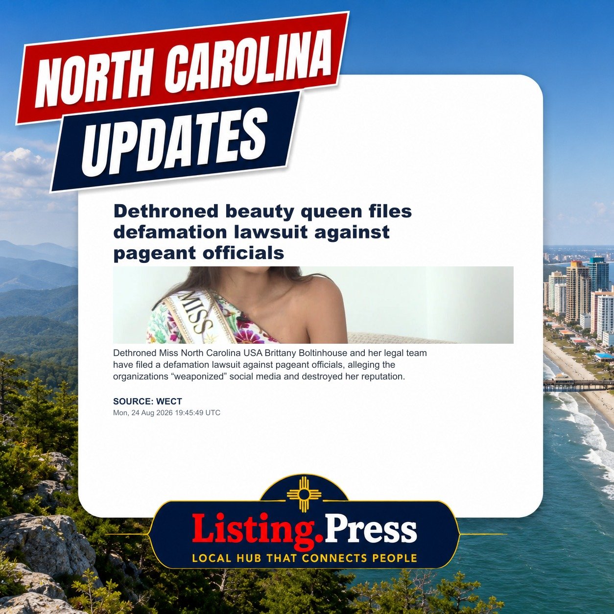Dethroned beauty queen files defamation lawsuit against pageant officials