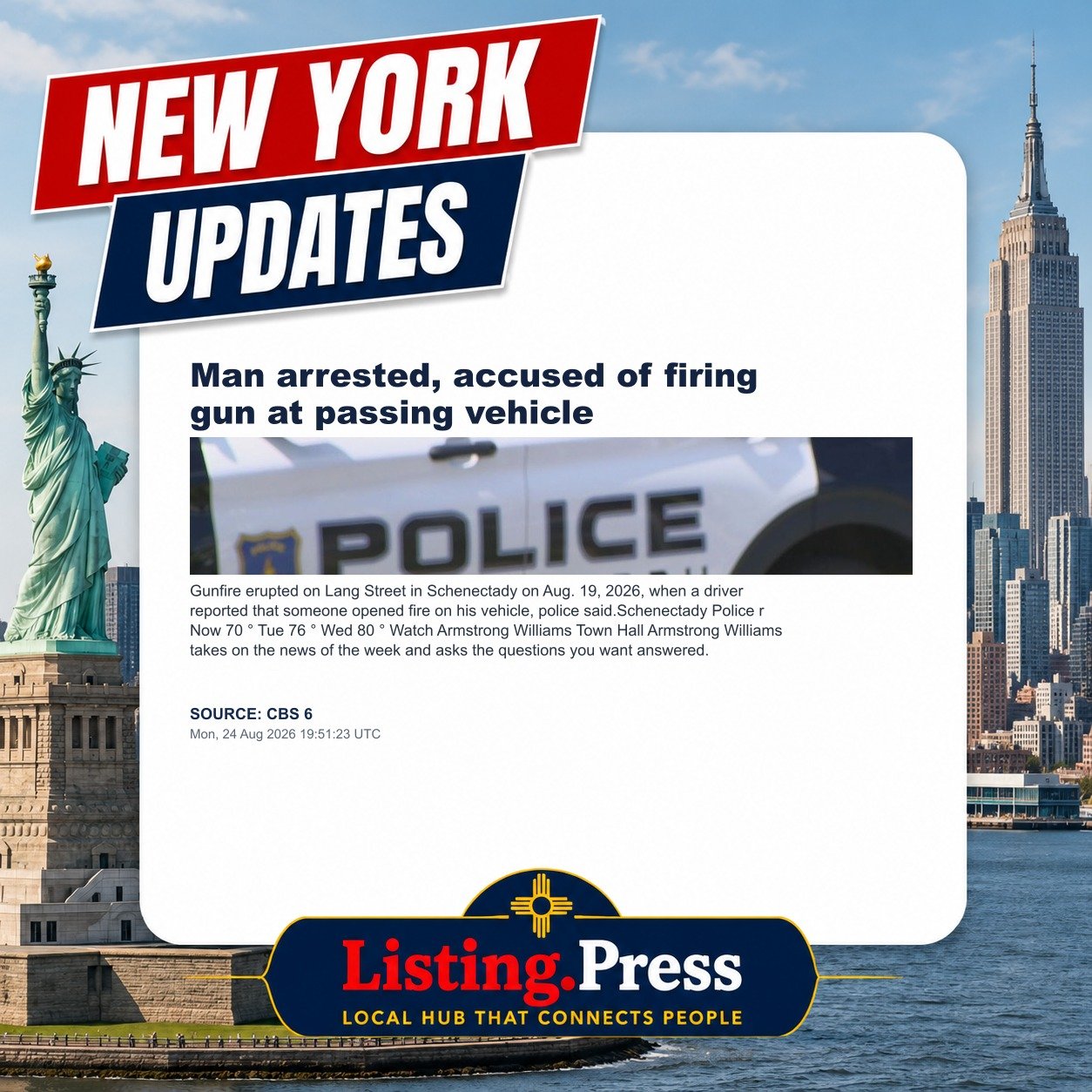 Man arrested, accused of firing gun at passing vehicle