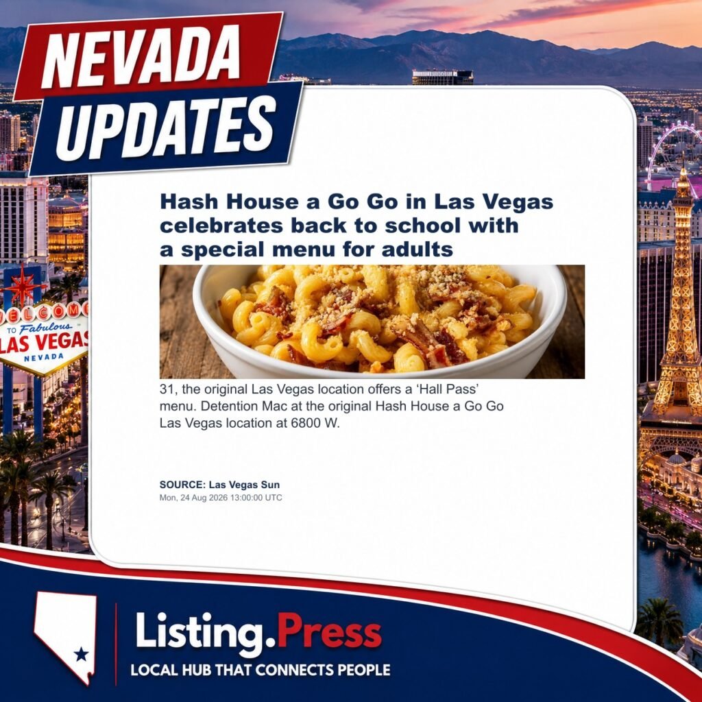 Hash House a Go Go in Las Vegas celebrates back to school with a special menu for adults