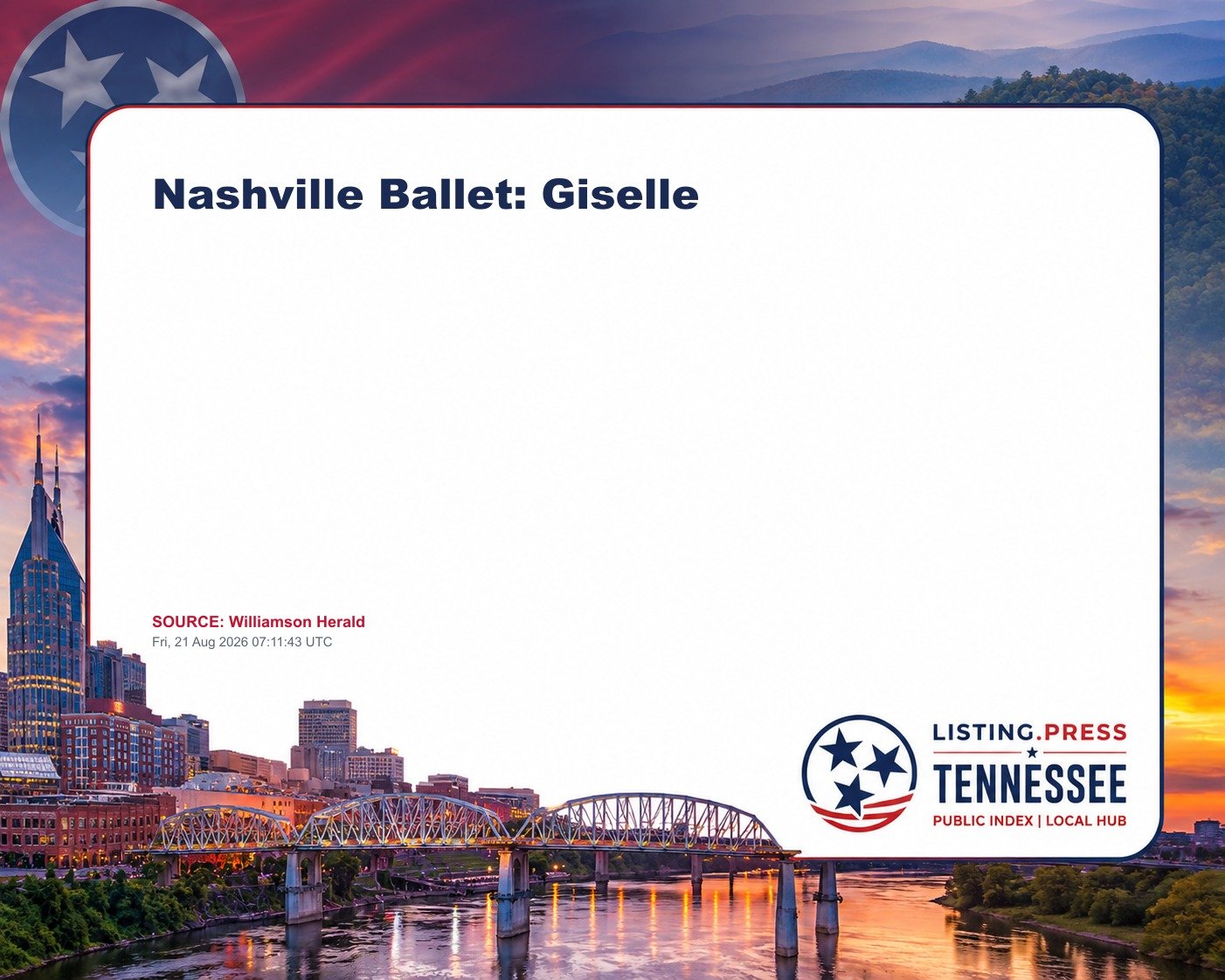 Nashville Ballet: Giselle