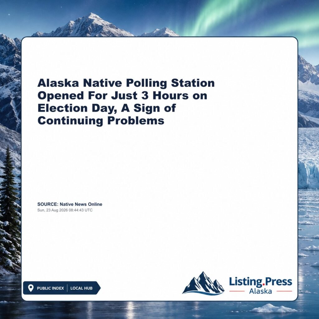 Alaska Native Polling Station Opened For Just 3 Hours on Election Day, A Sign of Continuing Problems