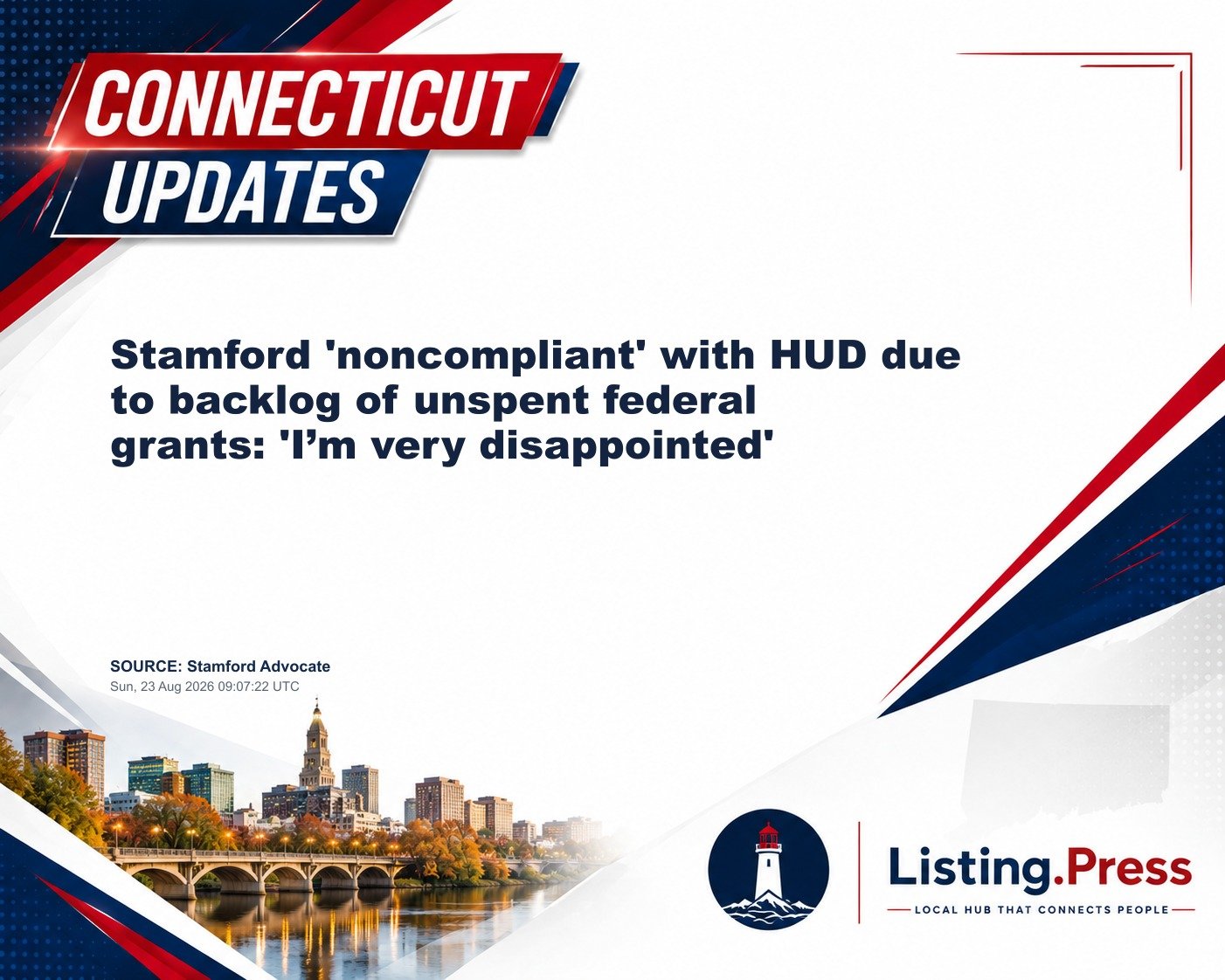 Stamford 'noncompliant' with HUD due to backlog of unspent federal grants: 'I’m very disappointed'