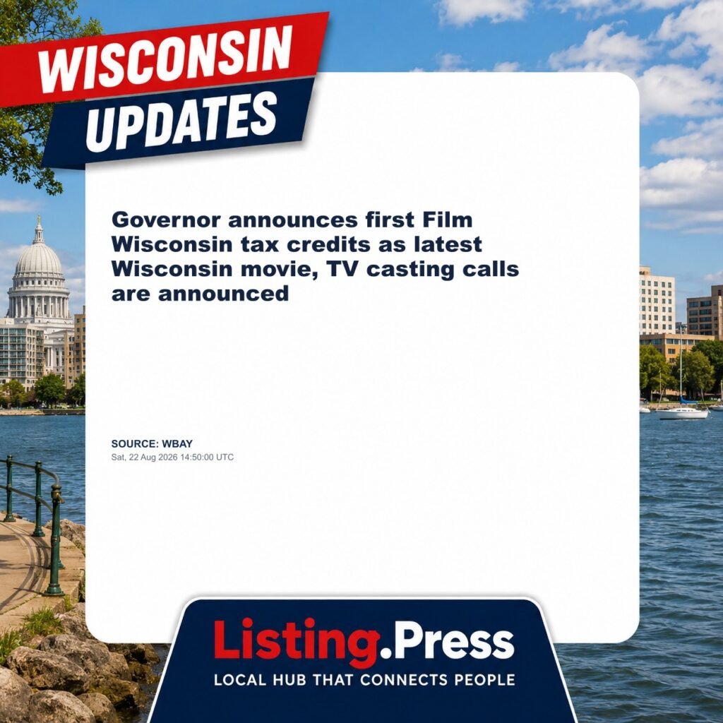 Governor announces first Film Wisconsin tax credits as latest Wisconsin movie, TV casting calls are announced
