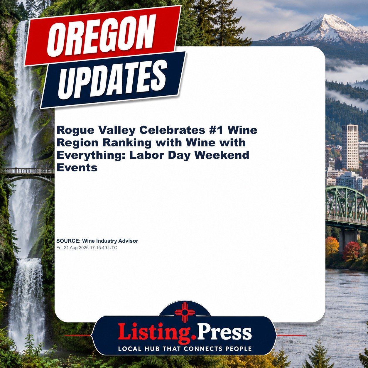Rogue Valley Celebrates #1 Wine Region Ranking with Wine with Everything: Labor Day Weekend Events