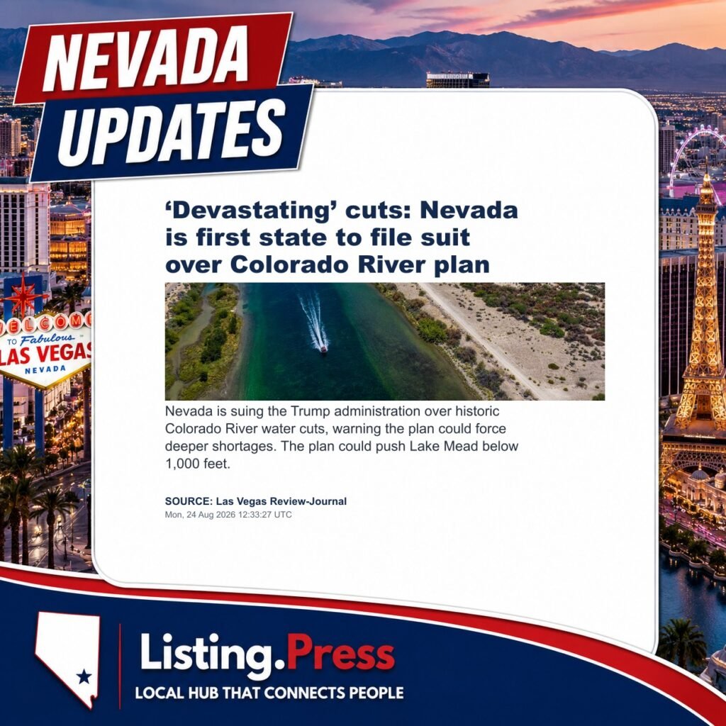 ‘Devastating’ cuts: Nevada is first state to file suit over Colorado River plan