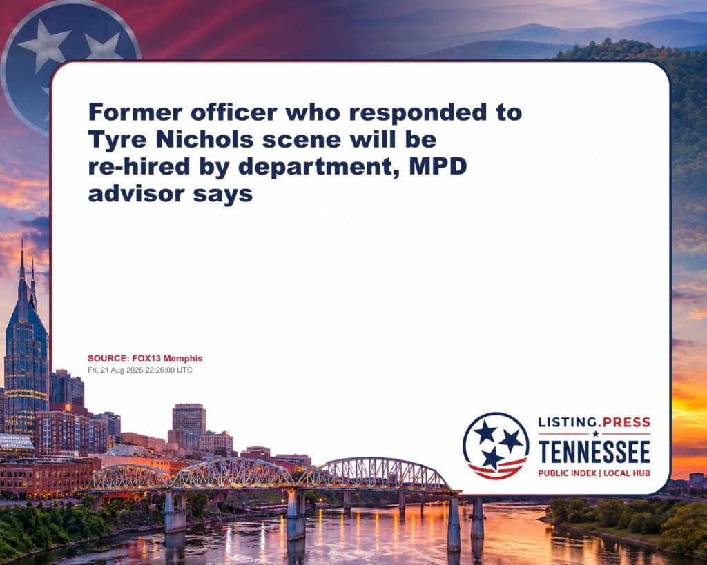 Former officer who responded to Tyre Nichols scene will be re-hired by department, MPD advisor says
