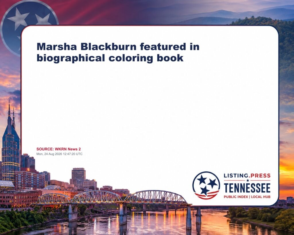 Marsha Blackburn featured in biographical coloring book