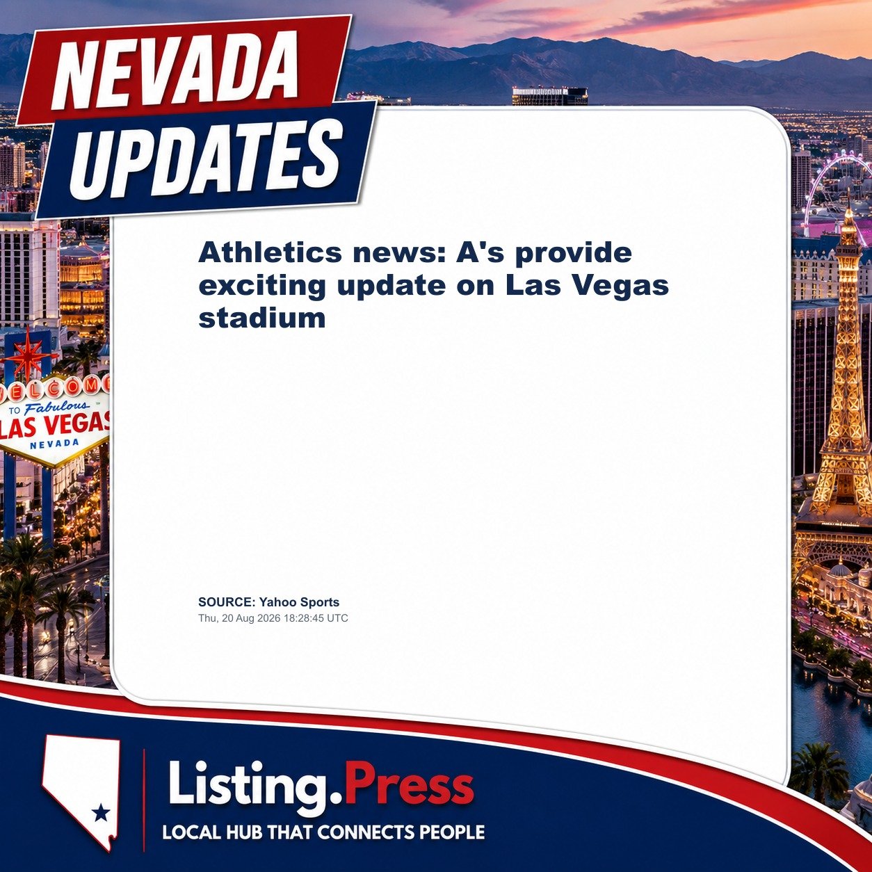Athletics news: A's provide exciting update on Las Vegas stadium