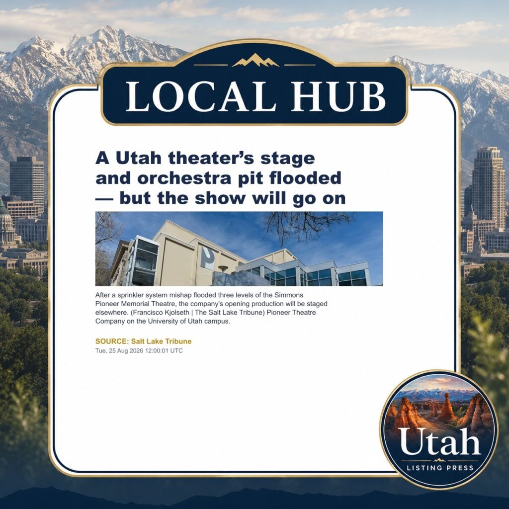 A Utah theater’s stage and orchestra pit flooded — but the show will go on